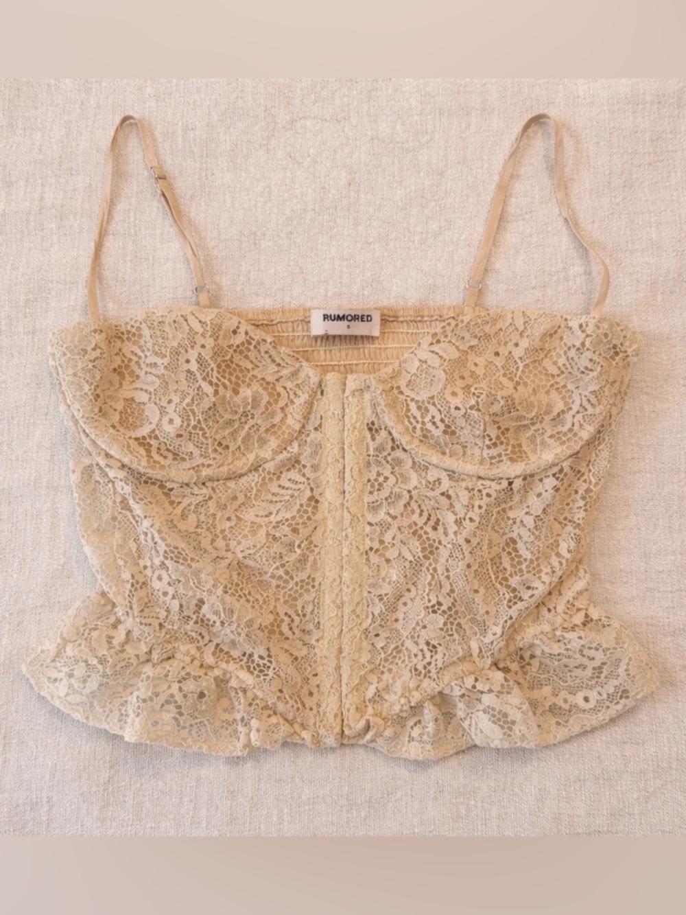 ✨ Rumored Coquette Lace Corset Top Size S